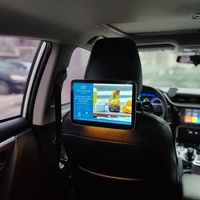Layar Iklan Headrest Taksi Android DHB 10.1 Inci, Kartu SIM 4G, GPS, Kamera, Sensor Tubuh, 1280x800, Layar di Kursi Belakang Mobil
