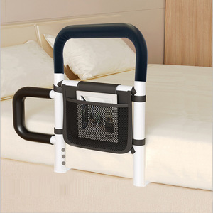 Reposabrazos para cama para personas mayores y embarazadas con malla de almacenamiento, barandilla de seguridad ajustable en altura de 50 cm para asistencia en la cama - Product Image 1