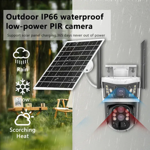 Caméra solaire 4G avec zoom 10x, V380 PRO 4G, 3 objectifs, 3 vidéos, panneau solaire, alarme, caméras <span class=keywords><strong>sans</strong></span> <span class=keywords><strong>fil</strong></span>, extérieur, IP, CCTV, PTZ, sécurité, réseau - Product Image 5