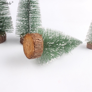 <span class=keywords><strong>Mini</strong></span> arbres de Sisal artificielles, arbres à noël, brosse, couleur mixte, pour noël, fête à domicile, modèle Diorama, SSD240 - Product Image 3