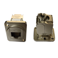 Módulo CAT6 tipo D RJ45, cable de red blindado, extensor de cable de red, Conector de datos directos de doble cabeza