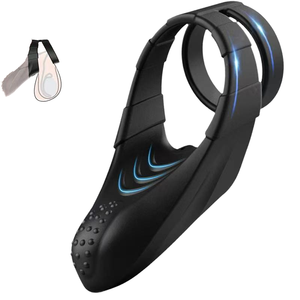 Anneau pénien en silicone en forme d'éléphant pour homme, best-seller, pour le point G, avec fonction de retenue de l'orgasme, étanche, rechargeable par USB, jouet sexuel pour homme, pour retarder l'éjaculation - Product Image 1