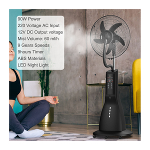 Ventilador de Niebla de Agua de Plástico Recargable Solar Multifuncional de Último Diseño con 5 Aspas para Uso en Hoteles, Exteriores, Hogares y Comercios - Product Image 3