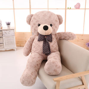 Boneka Beruang Teddy Raksasa dengan Dasi Besar, Boneka Hewan Lembut & Bantal Peluk, Hadiah Ulang Tahun Populer untuk Wanita dan Gadis - Product Image 4