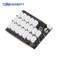 ACEBOTT ESP32 Shield Board V1.0 Placa de extensión Placa de expansión Módulo de placa de expansión para desarrollo de microcontroladores Arduino