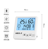 Componentes electrónicos para interiores montados en la pared Termómetro de habitación de bebé con pantalla de contador de temperatura y humedad Reloj despertador