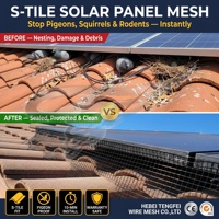 Jaring Pelindung Burung untuk Panel Surya Teng Fei, Model Genteng Spanyol, Precut, Anti Hama, Kawat Berlapis PVC Galvanis 1/2 Inci, Grosir Pabrik