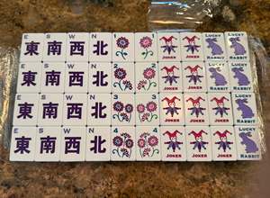 Juego de Mahjong de la <span class=keywords><strong>Serie</strong></span> Lucky Emerald de Alta Calidad, Color Morado Americano, Fichas de Acrílico, para Entretenimiento, 4 Personas - Product Image 5