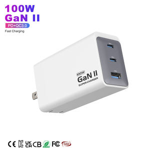Adaptor Daya Perjalanan KYT 100W USB C 100 Watt Colokan EU UK Pengisi Daya Cepat Portabel GaN PD untuk Laptop Pengisi Daya Ponsel Dinding OVP PD 3.0 - Product Image 2