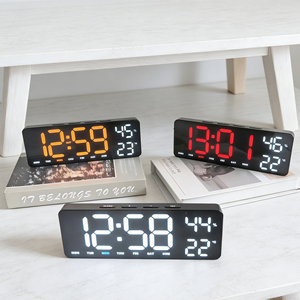 Digitaal eenvoudig groot LED-display Elektronische bureauwekker <span class=keywords><strong>Auto</strong></span> DST Dubbele alarmen Multifunctionele kalenders voor woondecoratie Kantoor - Product Image 2