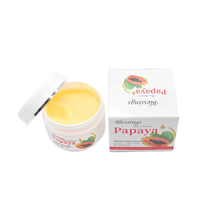 Cosméticos producto para el cuidado de la piel blanqueamiento hidratante papaya crema facial para salón de belleza