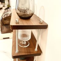 Étagère de rangement moderne minimaliste en bois et bambou, multi-niveaux, portable et mobile pour cuisine, bureau, rangement de tasses à thé