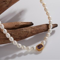 Colliers de luxe en argent sterling 925 avec pierres précieuses colorées et perles d'eau douce naturelles pour mariage