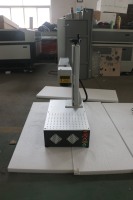 Graveur laser à fibre portable 20W 30W 50w Raycus Machine de marquage avec 300*300mm SG7110 Galvo EZCAD Double anneau à point rouge rotatif