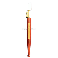 SXQD Coupe-verre portable 17,5 cm à 6 roues en carbure de tungstène diamanté, poignée en bois rouge, qualité industrielle, épaisseur 2-12 mm, garantie 3 ans