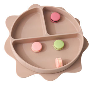 Piatto per bambini in Silicone a forma di sole con Base di aspirazione 3 partizioni senza BPA per alimentazione per bambini - Product Image 2