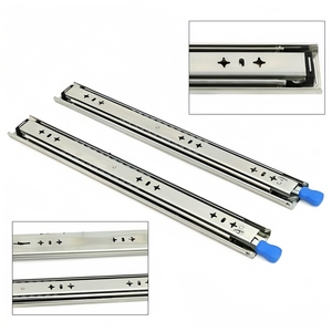 Tirador de cajón de escalera de armario de cerradura industrial 51 guía de rodamiento de riel deslizante de servicio pesado ancho tres toboganes de cajón de pista gruesa extendida - Product Image 1