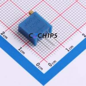 Resistencia Ajustable/Potenciómetro 3296W-1-103LF, Componente de Orificio Pasante (THT)-3P, 9.5x4.9mm, Resistencia de 10kOhm, 10%, 500mW, 250ppm ℃ - Product Image 1