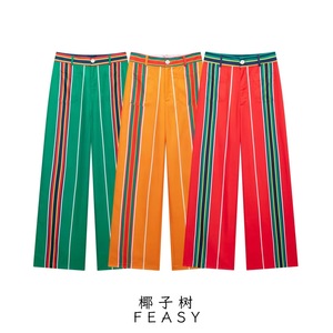 Women's Clothing Autumn Winter New <strong>Positioning</strong> Printing Stripes Straight-Leg <strong>Pants</strong> - Product Image 5