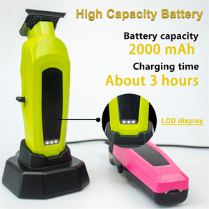 Recortadora eléctrica OEM ajustable <span class=keywords><strong>DLC</strong></span> Blade Zero Gap para hombre, recortadora de pelo inalámbrica para barbería, peluquería - Product Image 4