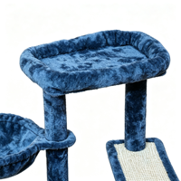 Arbre d'activités pour chat avec hamac en peluche, condo pour chat et poteaux à gratter en sisal