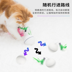 <b>Led</b> Magic <b>Ball</b> 6.4cm Automatic Pet Toy For Cats Boredom Buster - Product Image 2