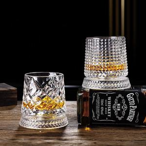 Verres à boisson rotatifs pour cocktails, verre à whisky épais en cristal taillé, verre à whisky à l'ancienne, verre à whisky pour le scotch - Product Image 3
