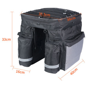 <span class=keywords><strong>Sacoche</strong></span> de vélo 3-en-1 grande capacité avec sacoches latérales, sac de rangement réfléchissant pour <span class=keywords><strong>porte</strong></span>-bagages arrière, pour VTT et vélo de route - Product Image 3