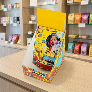 Caja de Exhibición Personalizada Impresa para Mostrador, Empaque Minorista de Cartón para Bolsas de Mylar, Snacks, Dulces, Chocolate, Alimentos, OEM, MOQ Bajo - Product Image 2
