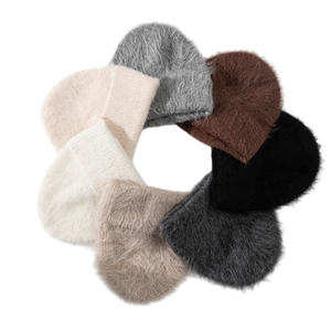<span class=keywords><strong>Bonnet</strong></span> en tricot moelleux en laine d'alpaga de luxe Long <span class=keywords><strong>bonnet</strong></span> d'hiver en fourrure en peluche pour femmes <span class=keywords><strong>bonnet</strong></span> thermique en <span class=keywords><strong>cachemire</strong></span> mélangé crâne - Product Image 1