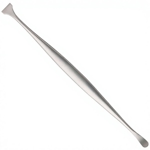Curette osseuse dentaire double extrémité en acier inoxydable, instrument chirurgical manuel réutilisable, grattoir osseux parodontal - Product Image 1