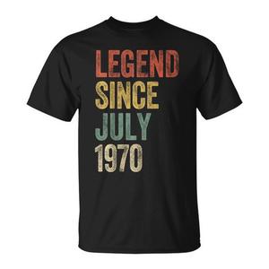 Camiseta Legend Since July 1970, regalo de cumpleaños número 55 para hombres - Product Image 1
