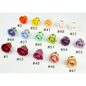 Bouquet de fleuriste fait à la main, boîte-cadeau, décor de mariage, fleurs, mur rougeâtre, marron, juliette, Rose, savon, tête de fleur, vente en gros - Product Image 5