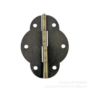 Bisagra para Muebles 46x35mm G84 de Montaje Superficial, Hierro Antiguo Ovalado, 6 Orificios, para Armario de Almacenamiento - Product Image 5