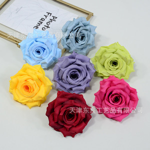 Fleur artificielle en soie Dongchen Crafts, rose, 9 cm de diamètre, pour décoration de mariage et de maison - Product Image 4