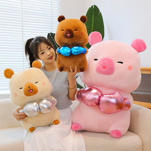 Peluche de Capibara Boxeador, Animal de Peluche Gigante, Cojín Abrazable, Juguetes de Peluche para Niños, Compañero para la Hora de Dormir, Peluches Kawaii - Product Image 3