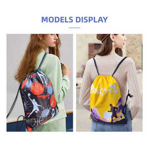 Reusable Waterproof Polyester Sports <b>Drawstring</b> <b>Backpack</b> with Custom Logo Unisex 20-38L Capacity for Mountaineering & Travel - Product Image 1