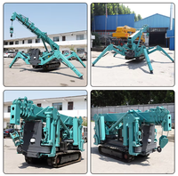 Mini-grue araignée hydraulique HW296 de 3 tonnes pour espaces étroits, grue de levage pour travaux de construction en intérieur, certifiée CE