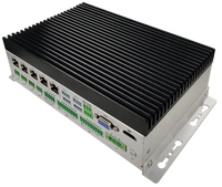 Miniordenador de escritorio Barebone, Material de aleación de aluminio, 5 * POE, LAN, Core I3/I5/I7, PC Industrial sin ventilador integrado