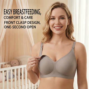 Lencería Femenina, Camisón Sexy, <span class=keywords><strong>Sujetador</strong></span> de <span class=keywords><strong>Lactancia</strong></span> Sin Costuras Anti-Caída, Talla Grande, Ropa Interior de Maternidad, <span class=keywords><strong>Lactancia</strong></span> XXL 2026 - Product Image 1