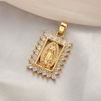 Pendentif de collier DIY haut de gamme au design personnalisé, mignon, transfrontalier, en cuivre écologique plaqué or/argent, micro-pavé