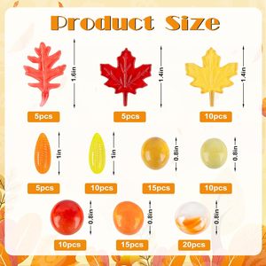 100 Pcs Mùa Thu Lễ Tạ Ơn Acrylic Mùa Thu Lá Và Ngô Đá Quý Cảm Giác Bin Phụ Cho Nghệ Thuật Trang Trí Nội Thất Bảng Phong Cách - Product Image 4