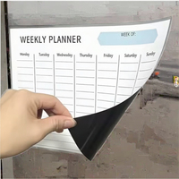 Tableau blanc magnétique personnalisé pour planification hebdomadaire, écologique, réutilisable, effaçable à sec, calendrier pour réfrigérateur, organisateur de réfrigérateur, publicitaire