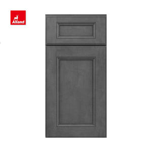 AllandCabinet Shaker en bois massif gris foncé de style traditionnel Armoire de cuisine personnalisée MDF Laque PVC Marbre/Stratifié Usage domestique - Product Image 6