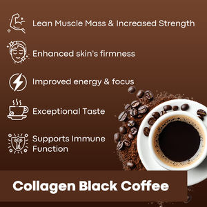 OEM Café noir instantané Boost d'énergie amincissant le corps pour la croissance de la peau Peptide de collagène Café noir Supplément de fitness - Product Image 6