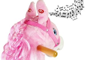ICTI audit Nouvelle couleur rose CHAUD en peluche <span class=keywords><strong>cheval</strong></span> <span class=keywords><strong>à</strong></span> <span class=keywords><strong>bascule</strong></span> FL090-P-W avec roues - Product Image 5