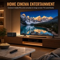 Kabel Video MINI DP ke DP Berlapis Emas 1080P Full HD, Dilindungi PVC untuk Home Theater, PC, Kamera & Monitor