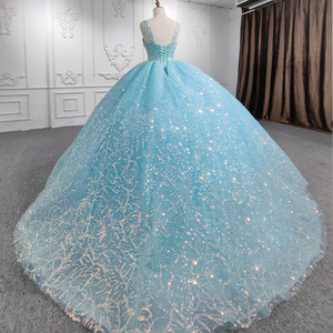 Vestidos de Fiesta Elegantes Azules con Escote Corazón para Mujer, Jancember 9944-1 - Product Image 6