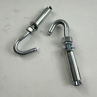 Crochet d'expansion en acier au carbone de qualité nationale pour suspendre ventilateurs et radiateurs, avec rallonge à vis et finition galvanisée