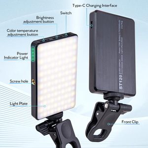 Portable Rechargeable LED Remplissage Éclairage Clip Téléphones Mobiles ABS <span class=keywords><strong>TikTok</strong></span> Vidéo Maquillage Photographie Utiliser Type-C Port Compatible - Product Image 5